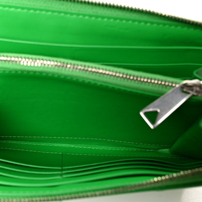 Bottega Veneta Calfskin Maxi Intrecciato Zip Wallet Parakeet 5 of 10