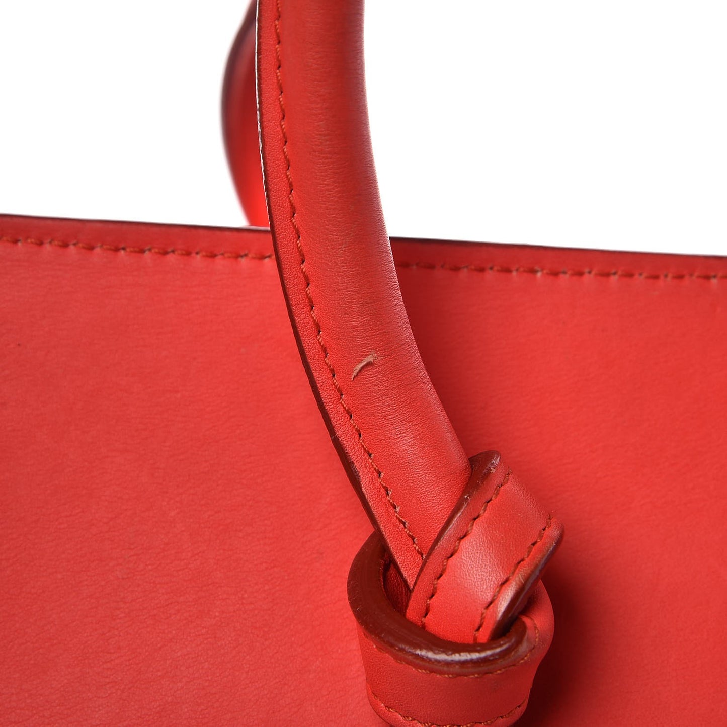Smooth Calfskin Small Tie Knot Tote Red