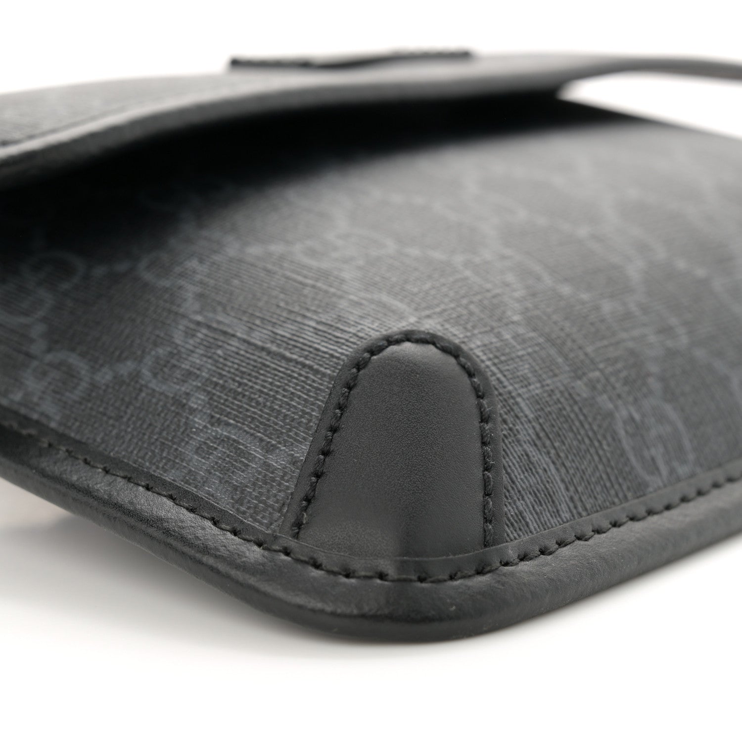 Gucci GG Supreme Monogram Web Slim Belt Bag Black Grey 9 of 12