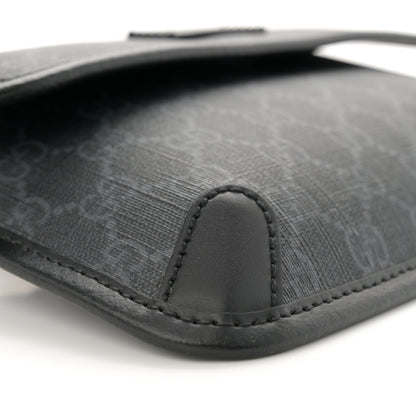 Gucci GG Supreme Monogram Web Slim Belt Bag Black Grey 9 of 12