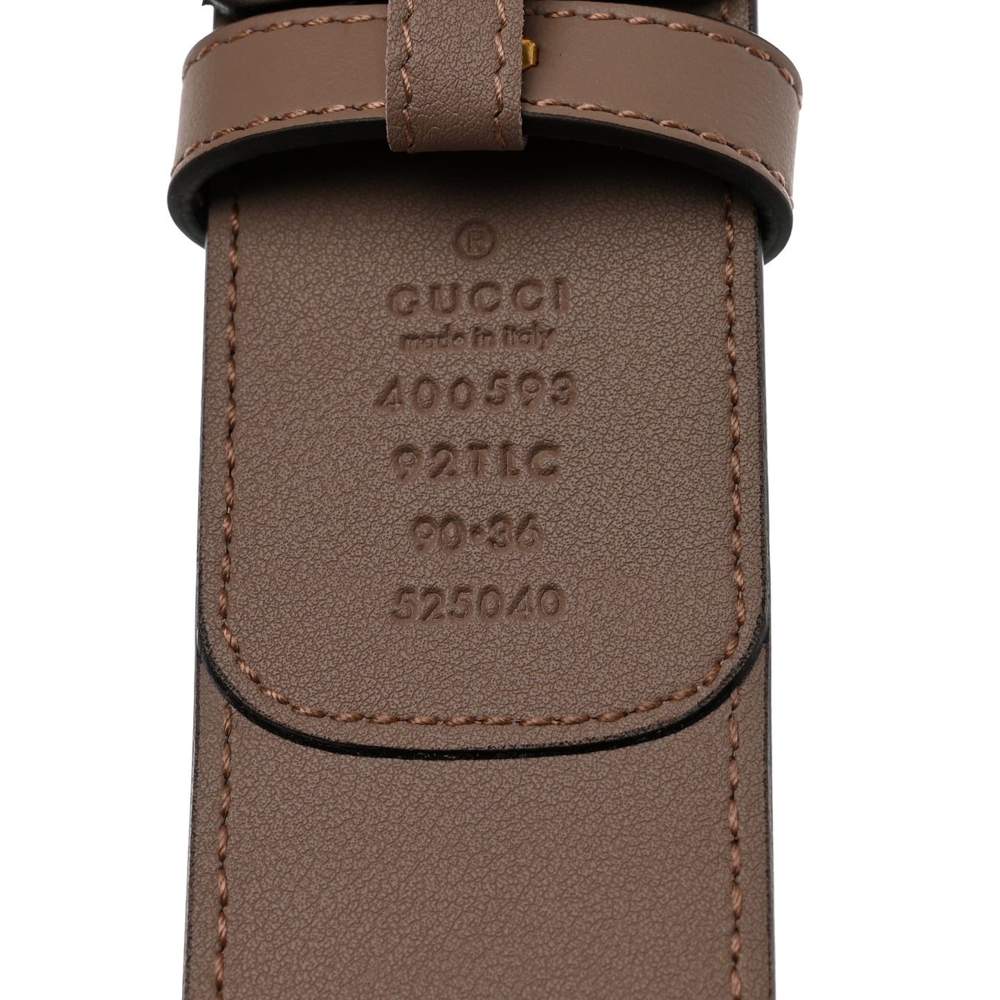 GG Supreme Monogram Matte Plutone Calfskin Double G 40mm Belt 90 36 Beige Ebony Porcelain Rose