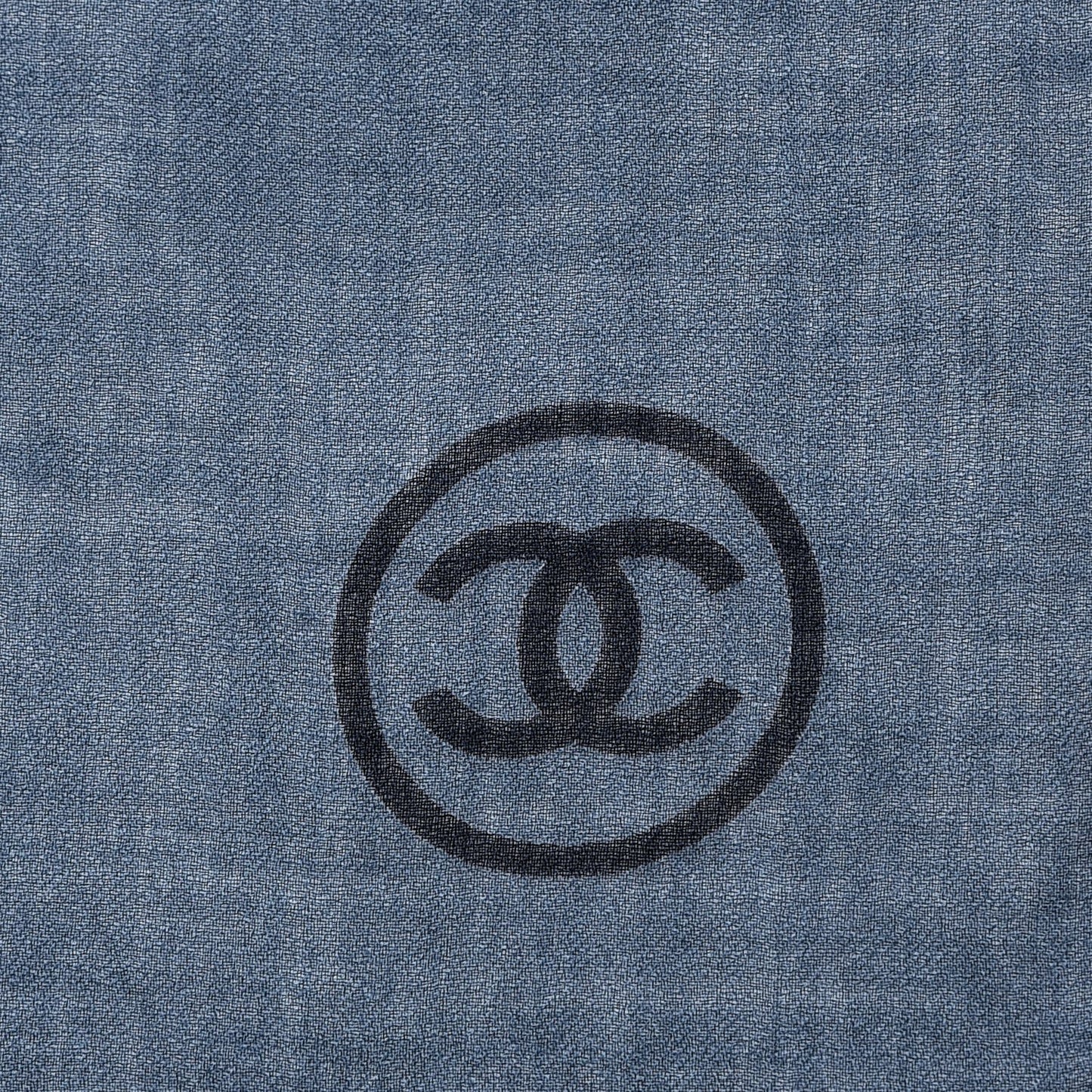 Cashmere CC Cinema Scarf Blue White