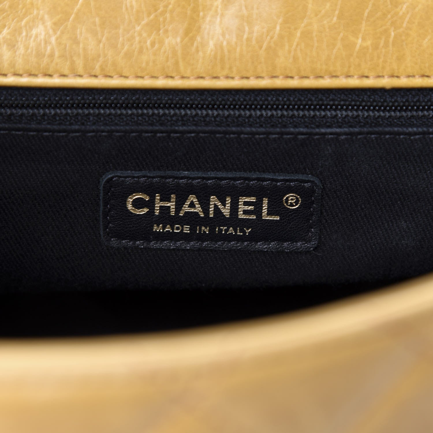 Chanel Glazed Calfskin Castle Rock Medium Flap Yellow 9 of 9