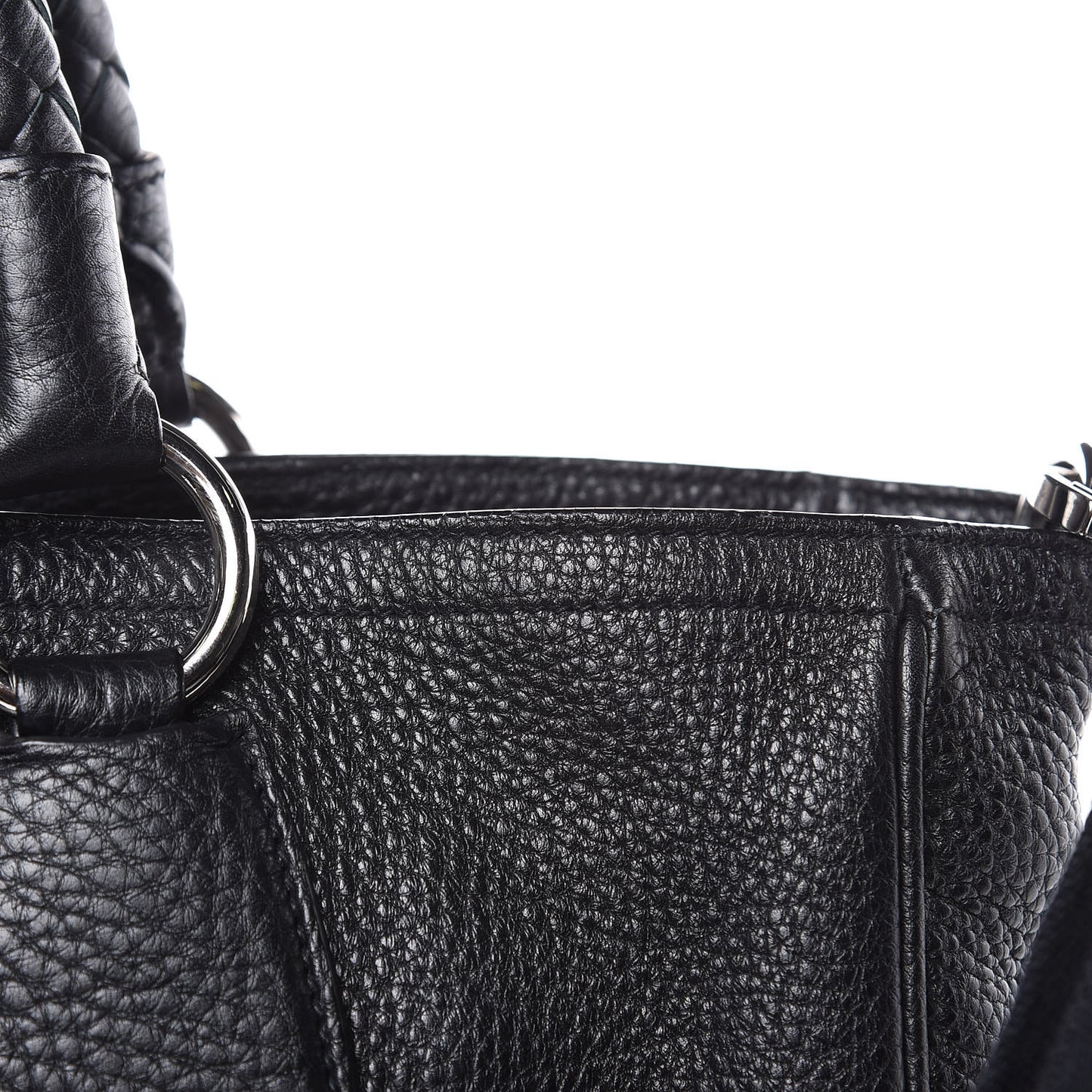 Vitello Daino Braided Hobo Nero Black