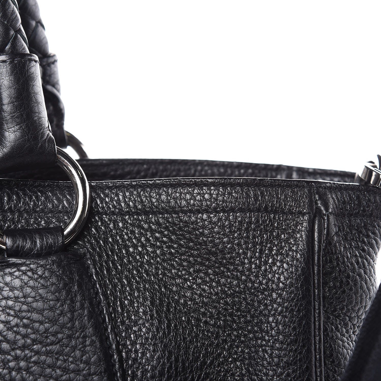 Prada Vitello Daino Braided Hobo Nero Black 11 of 12