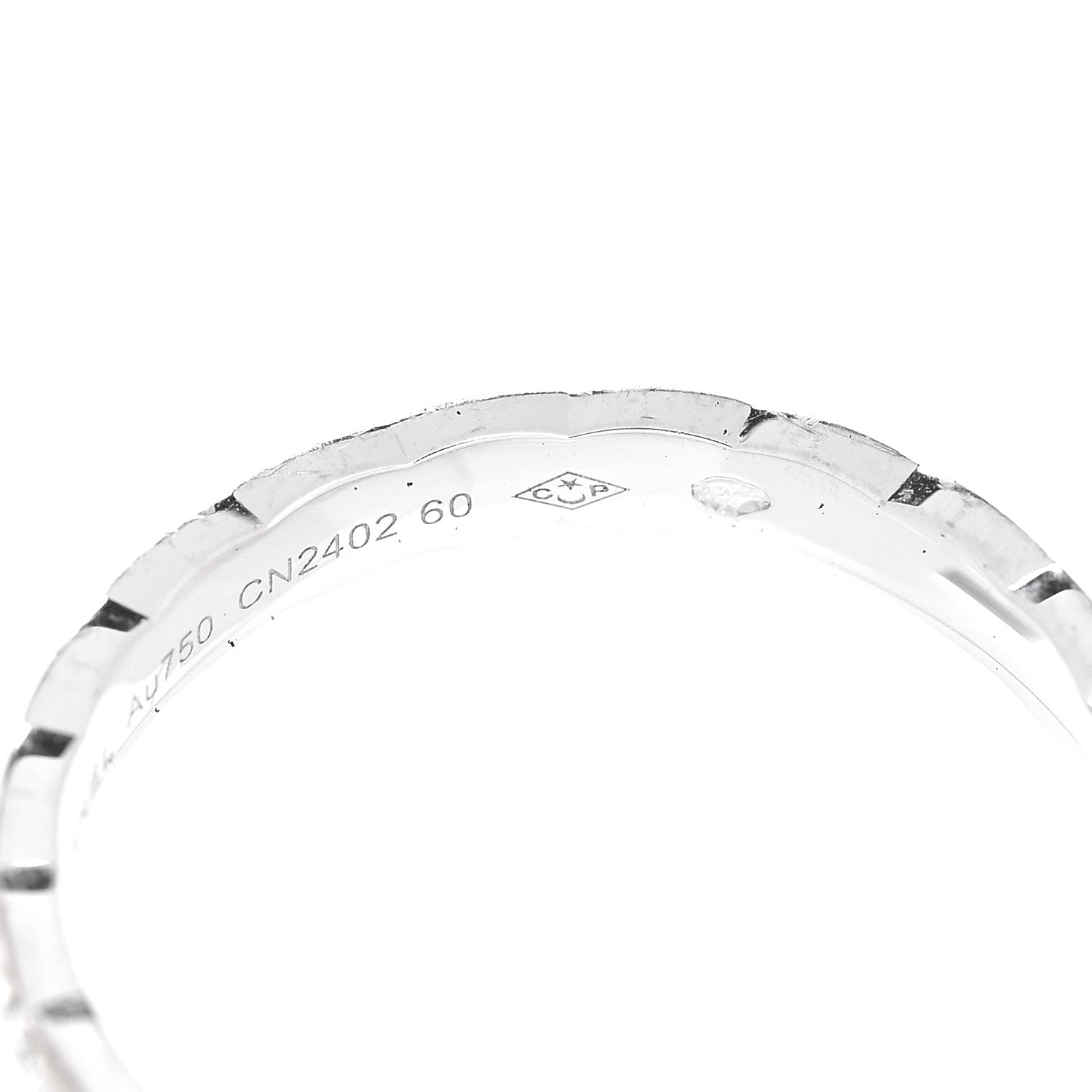 Chanel 18K White Gold Diamond Mini Coco Crush Ring 60 9 5 of 6