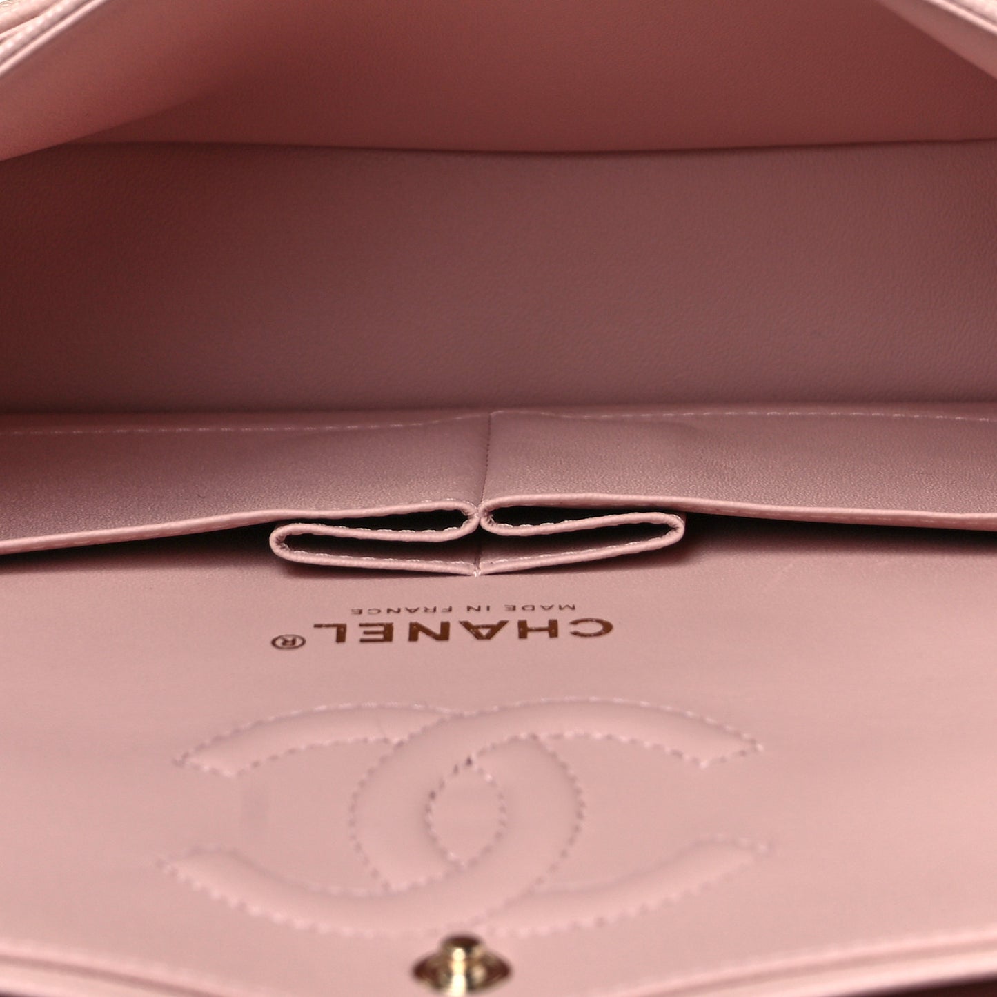 Caviar Quilted Small Double Flap Light Pink