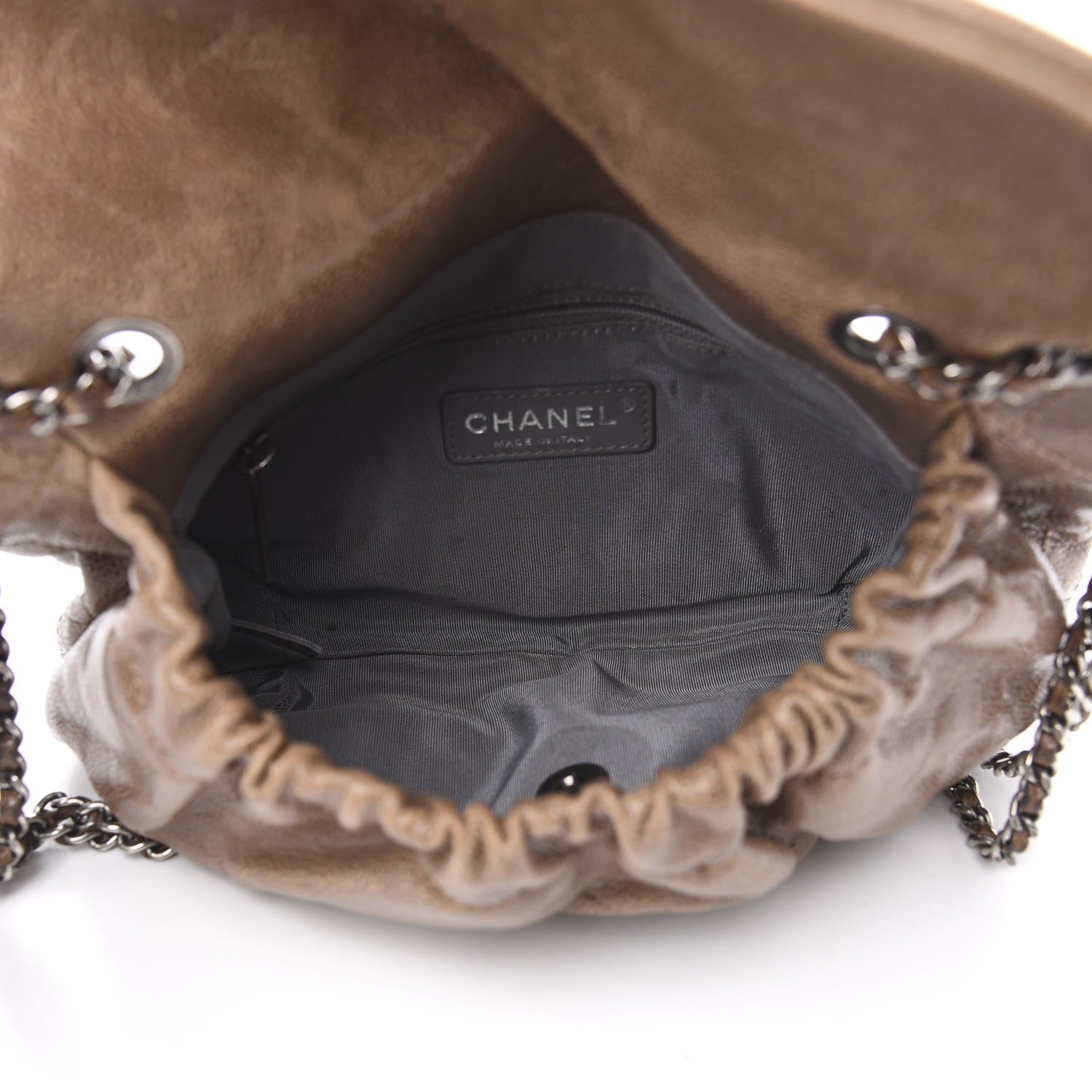 Chanel Caviar Quilted Medium Elastic Flap Brown 4 of 13