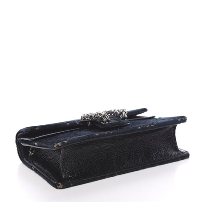 Gucci Velvet GG Monogram Super Mini Dionysus Shoulder Bag Blue Beige Black 5 of 18