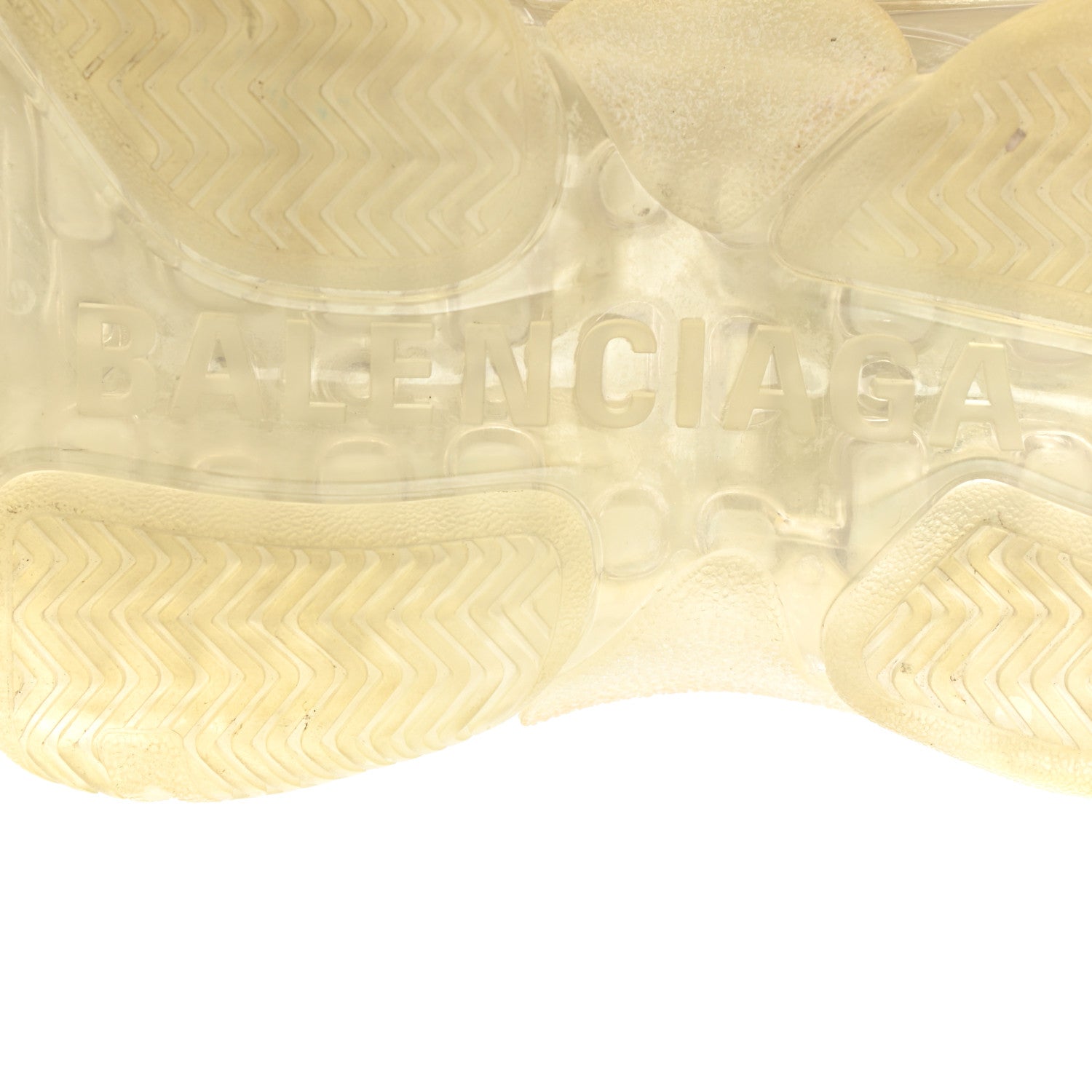 Balenciaga Fabric Mesh Clear Sole Womens Triple S Sneakers 35 White 6 of 12
