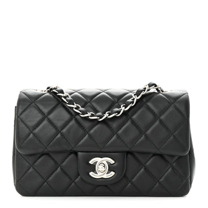 Chanel Lambskin Quilted Mini Rectangular Flap Black 1 of 10