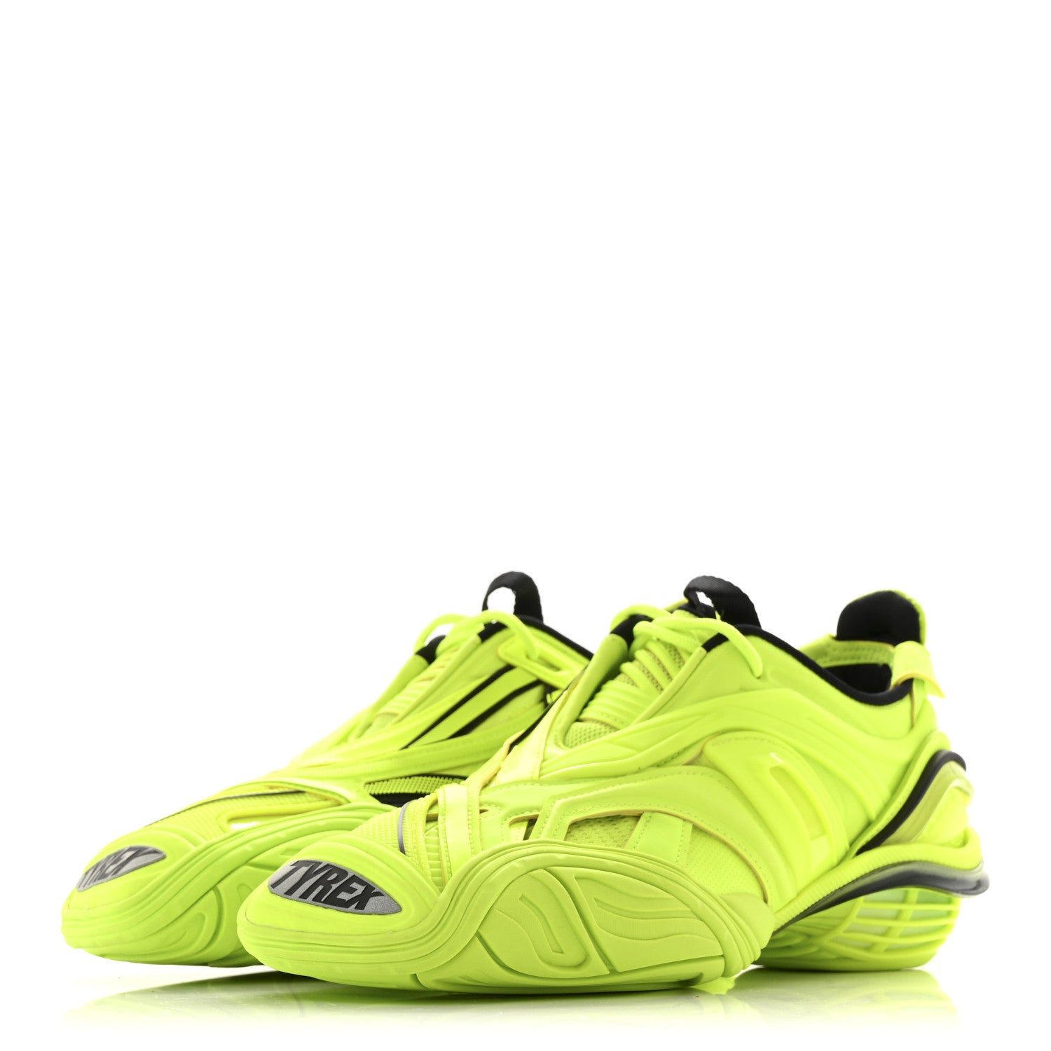 Balenciaga Rubber Mesh Womens Tyrex Sneakers Monocolor 41 Fluo Yellow 4 of 12