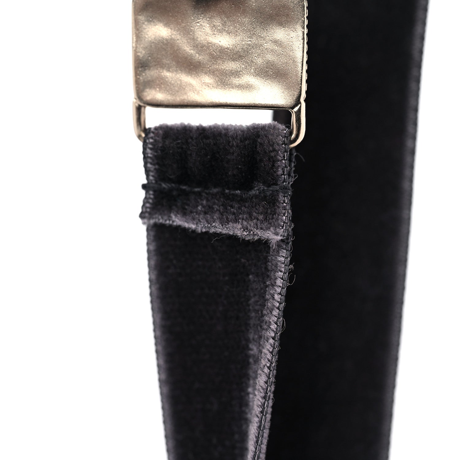 Chanel Velvet Gripoix Crystal CC Choker Necklace Black Gold 7 of 9