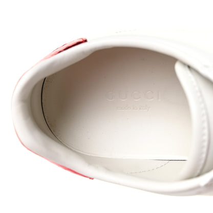 Gucci Calfskin Ayers Bee Embroidered Womens Ace Sneakers 36 White Green 9 of 10