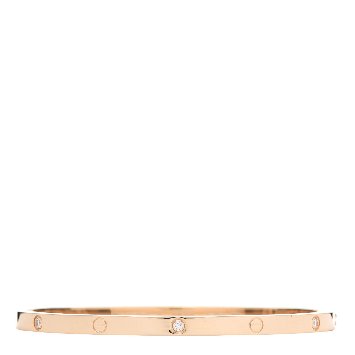 Cartier 18K Yellow Gold 6 Diamond Small LOVE Bracelet 17 1 of 5
