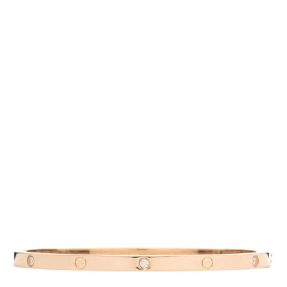 Cartier 18K Yellow Gold 6 Diamond Small LOVE Bracelet 17 1 of 5