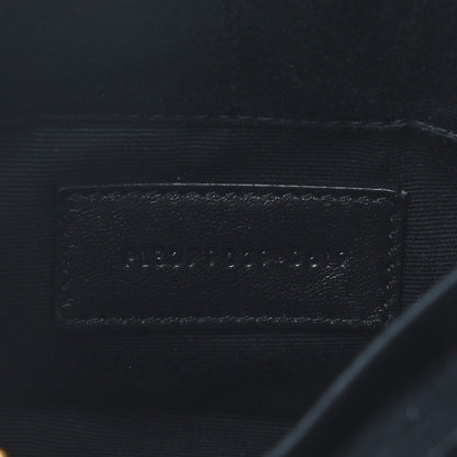 Saint Laurent Calfskin Matelasse Chevron Monogram A5 Wristlet Black 6 of 7