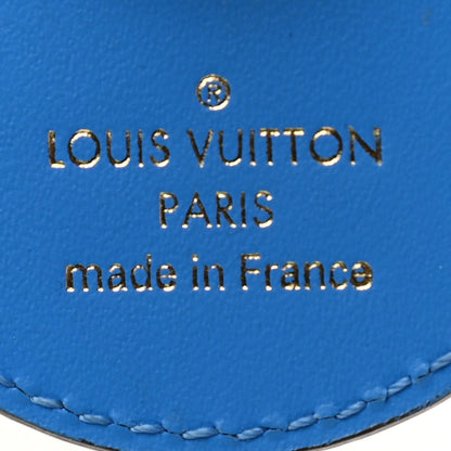 Louis Vuitton Vernis Valentine Heart Bag Charm Key Ring Fuchsia Light Blue 3 of 4