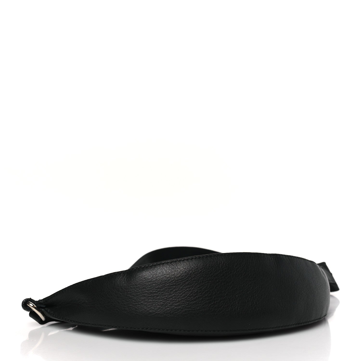 Jimmy Choo Calfskin Logo Embossed Half Moon Shoulder Bag Black 4 of 9