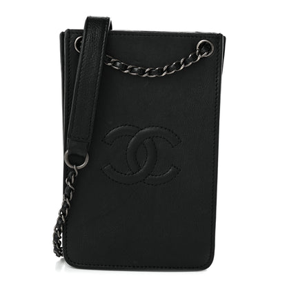 Chanel Calfskin CC Phone Holder Crossbody Black 7 of 9