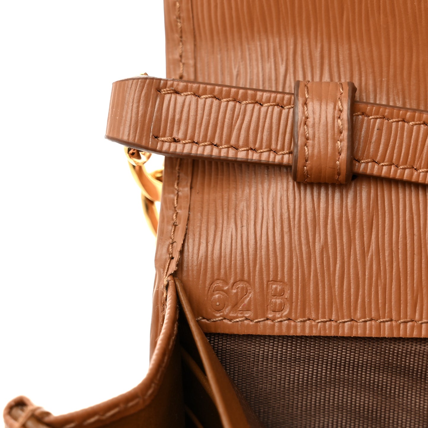 Saffiano Metal Oro Chain Wallet Caramel