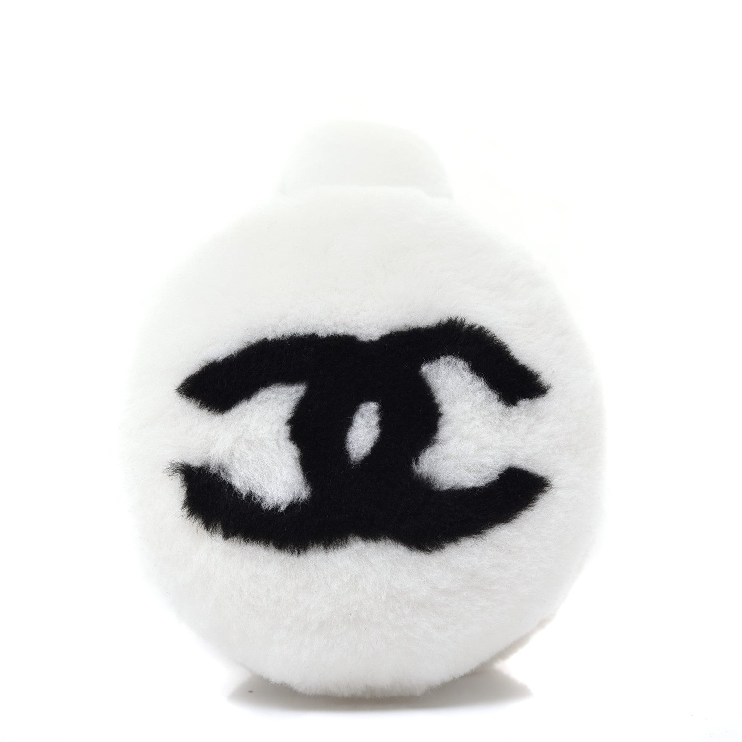 Chanel Shearling CC Ear Muffs White Black 6 of 7