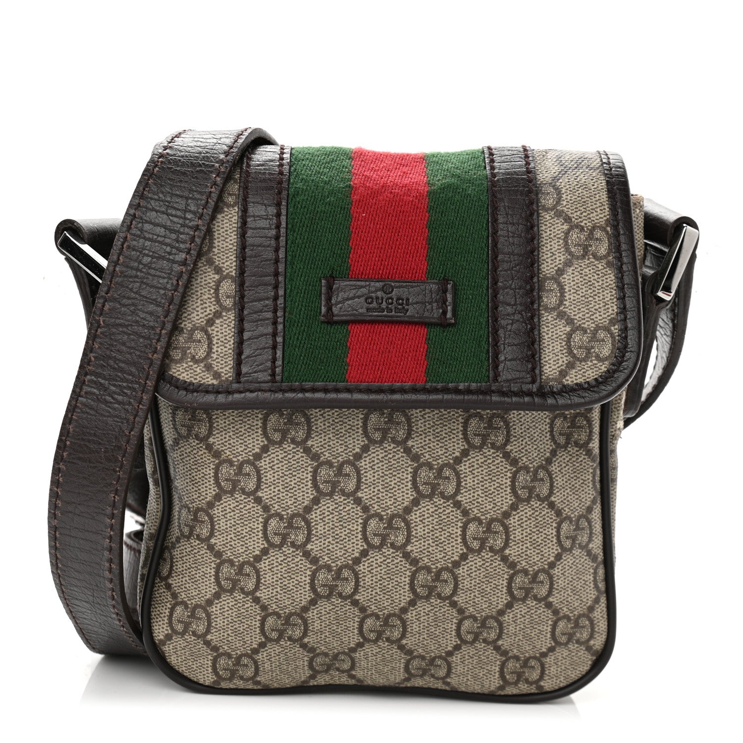 Gucci GG Plus Monogram Web Small Flap Messenger Bag 1 of 26