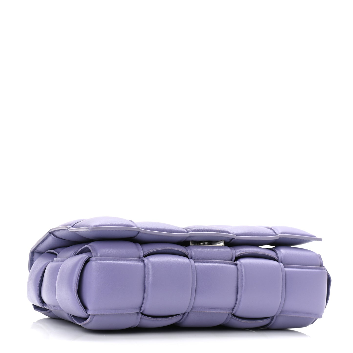 Lambskin Maxi Intreccio Padded Chain Cassette Crossbody Bag Lavender