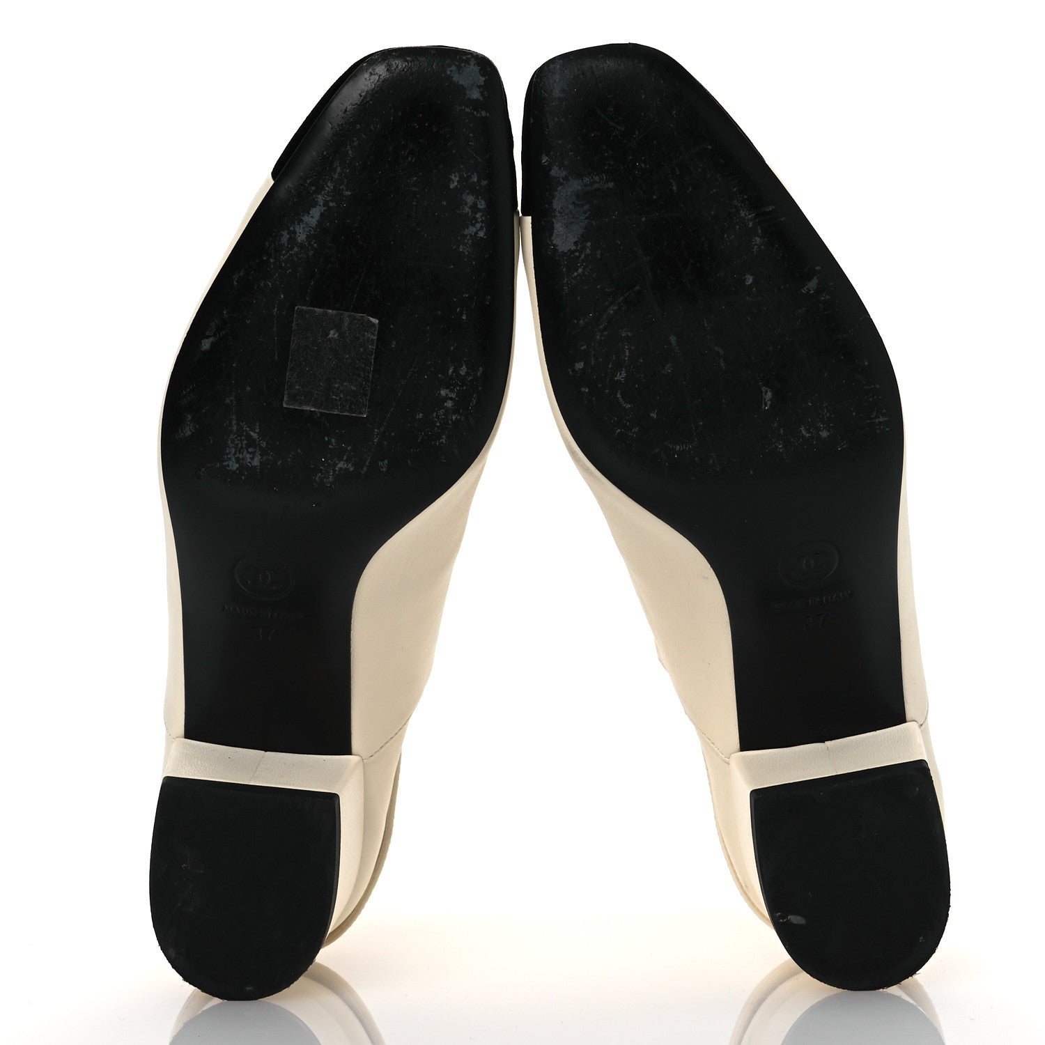 Chanel Lambskin Velvet Cap Toe Short Ankle Boots 37 White 7 of 13