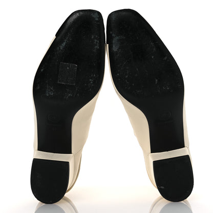 Chanel Lambskin Velvet Cap Toe Short Ankle Boots 37 White 7 of 13