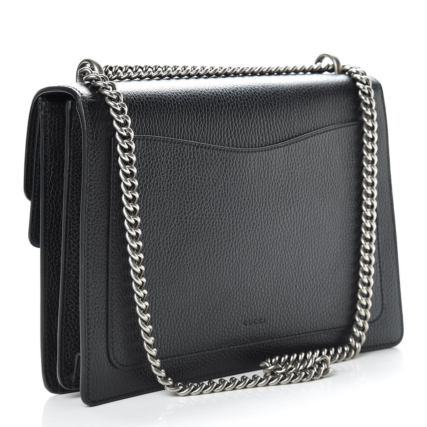 Dollar Calfskin Crystal Medium Dionysus Shoulder Bag Black Black Diamond