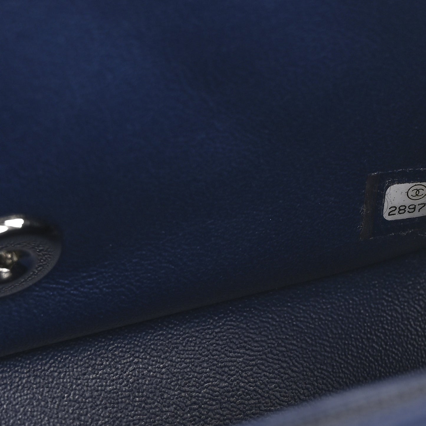 Lambskin Quilted Mini Square Flap Navy
