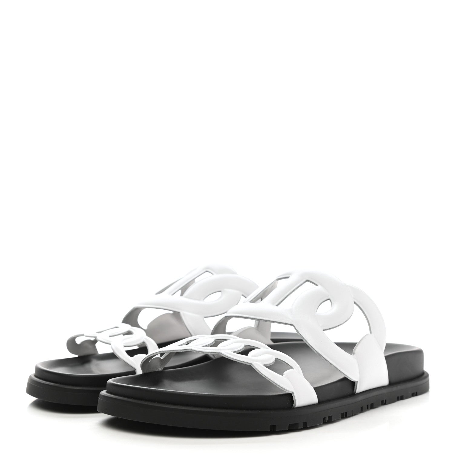 Hermes Nappa Extra Sandals 38.5 White 3 of 8