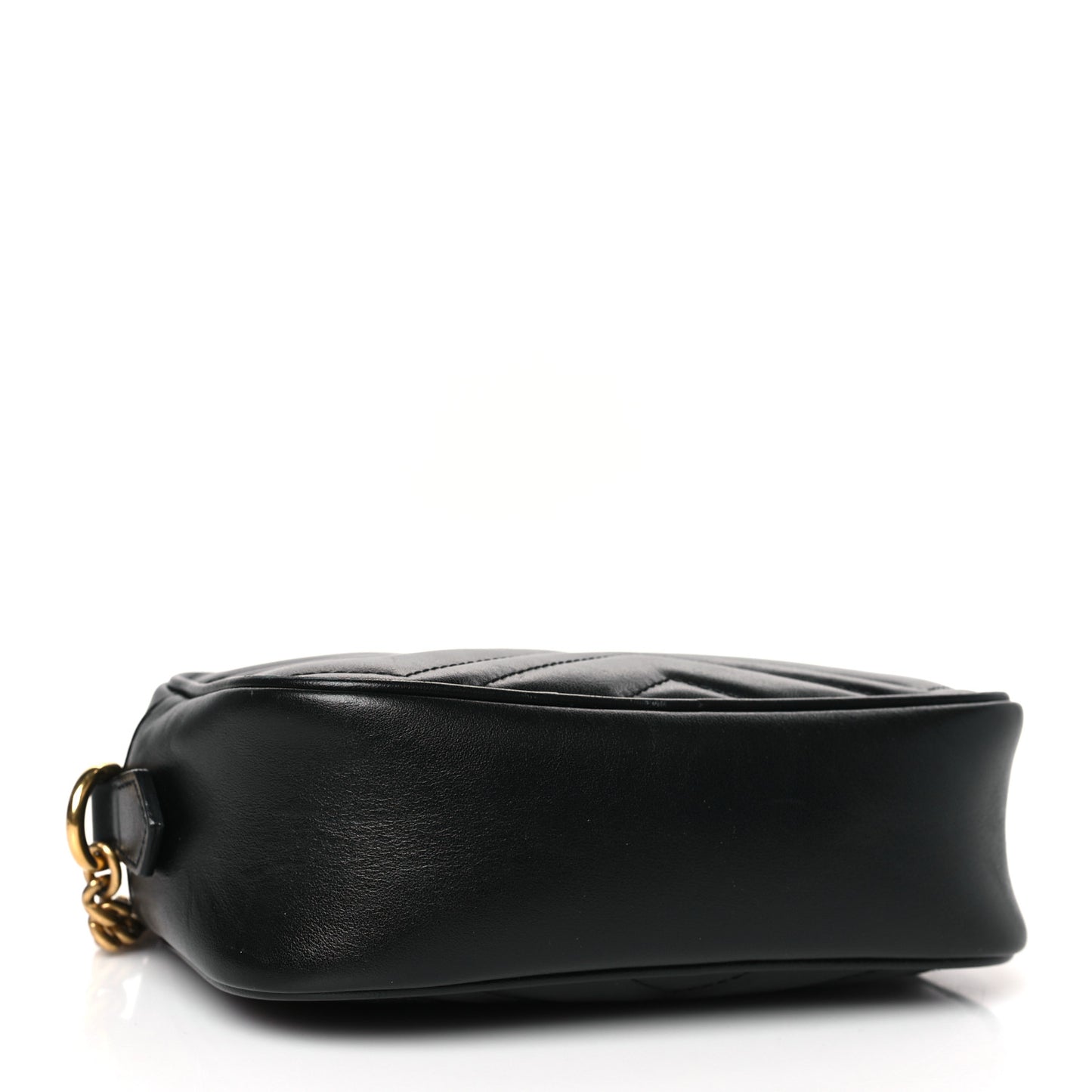 Calfskin Matelasse Mini GG Marmont Chain Shoulder Bag Black