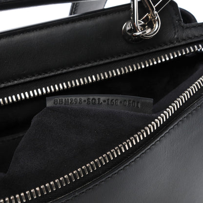 Fendi Vitello Baltico Dolce DotCom Satchel Black Blue Royal 9 of 10