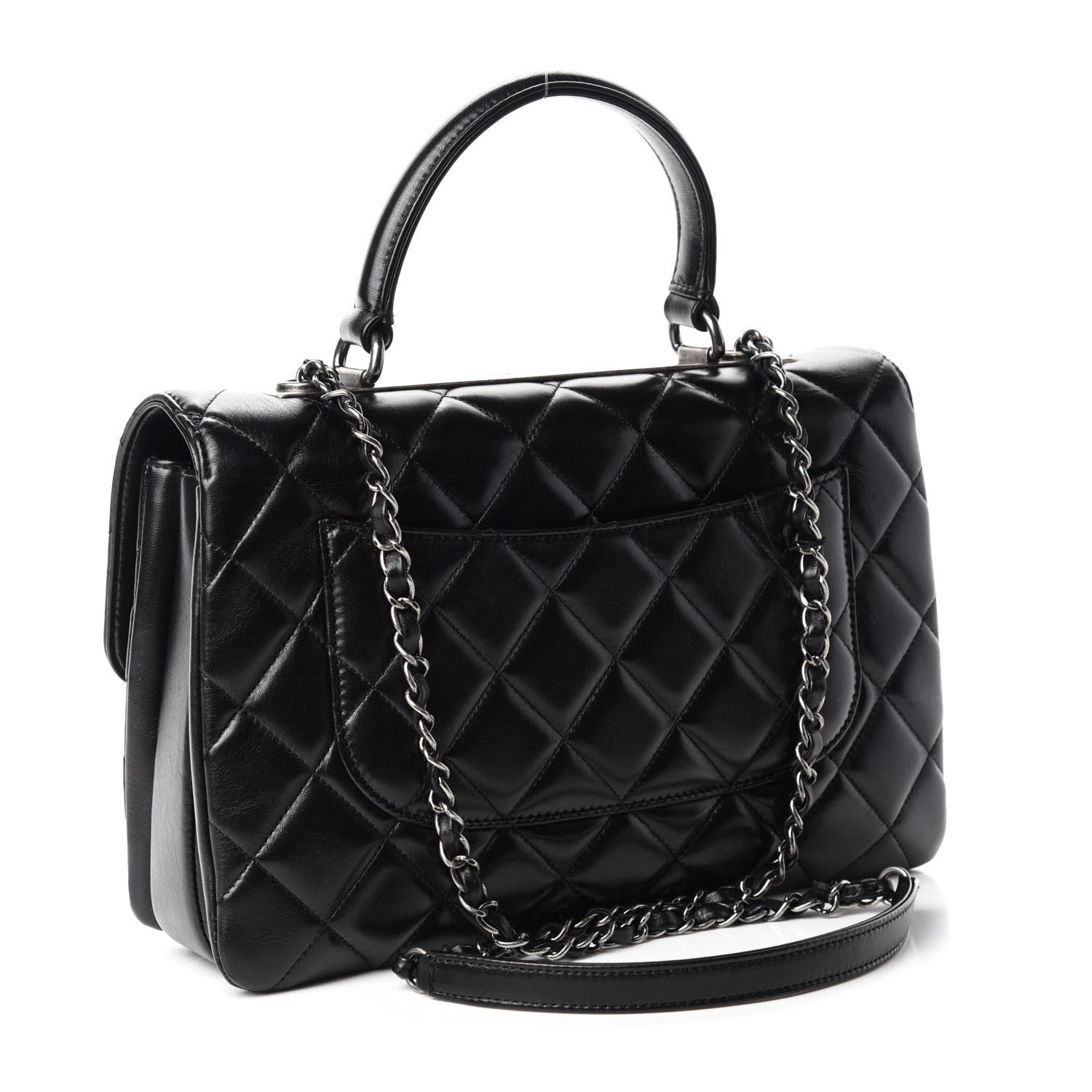 Chanel Lambskin Quilted Medium Trendy CC Flap Dual Handle Bag Black 3 of 11