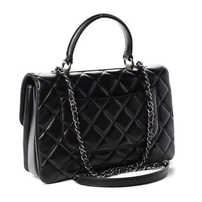 Chanel Lambskin Quilted Medium Trendy CC Flap Dual Handle Bag Black 3 of 11