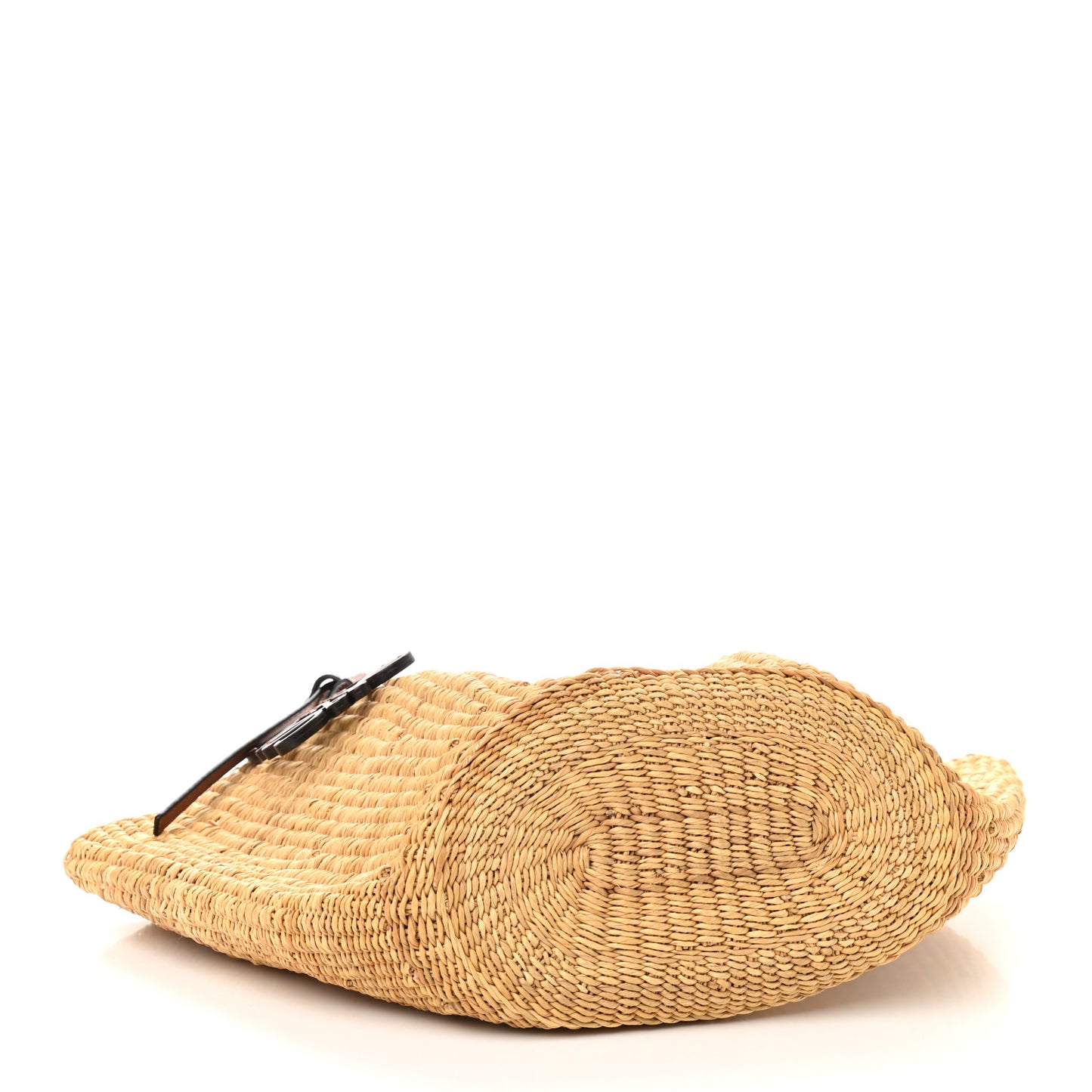 Calfskin Raffia Paulas Ibiza Small Basket Tote Bag Natural Tan