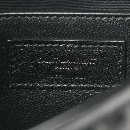 Saint Laurent Crinkled Calfskin Matelasse Monogram Baby Niki Chain Satchel Black 5 of 8