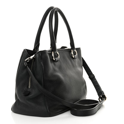 Prada Vitello Phenix Top Handle Bag Black 3 of 15