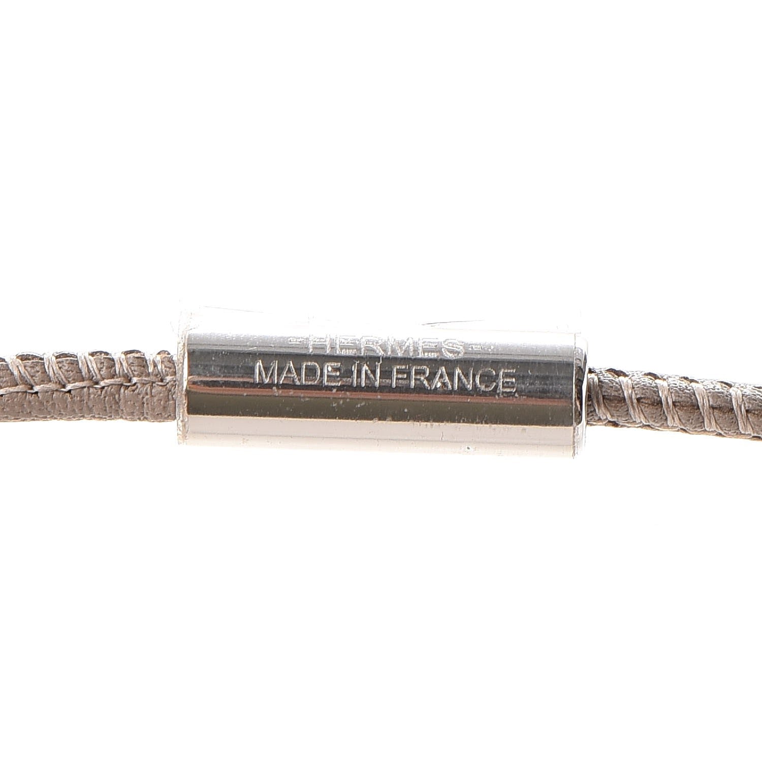 Hermes Swift Palladium Grand Loop Pendant Necklace Etoupe 6 of 7