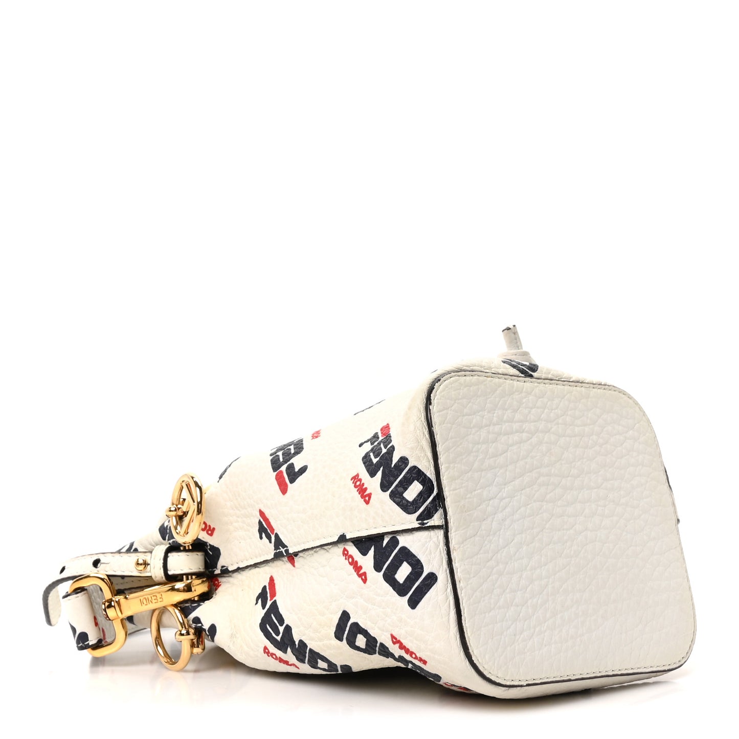 X FILA Vitello F is Fendi Mania Mini Mon Tresor Bucket Bag White