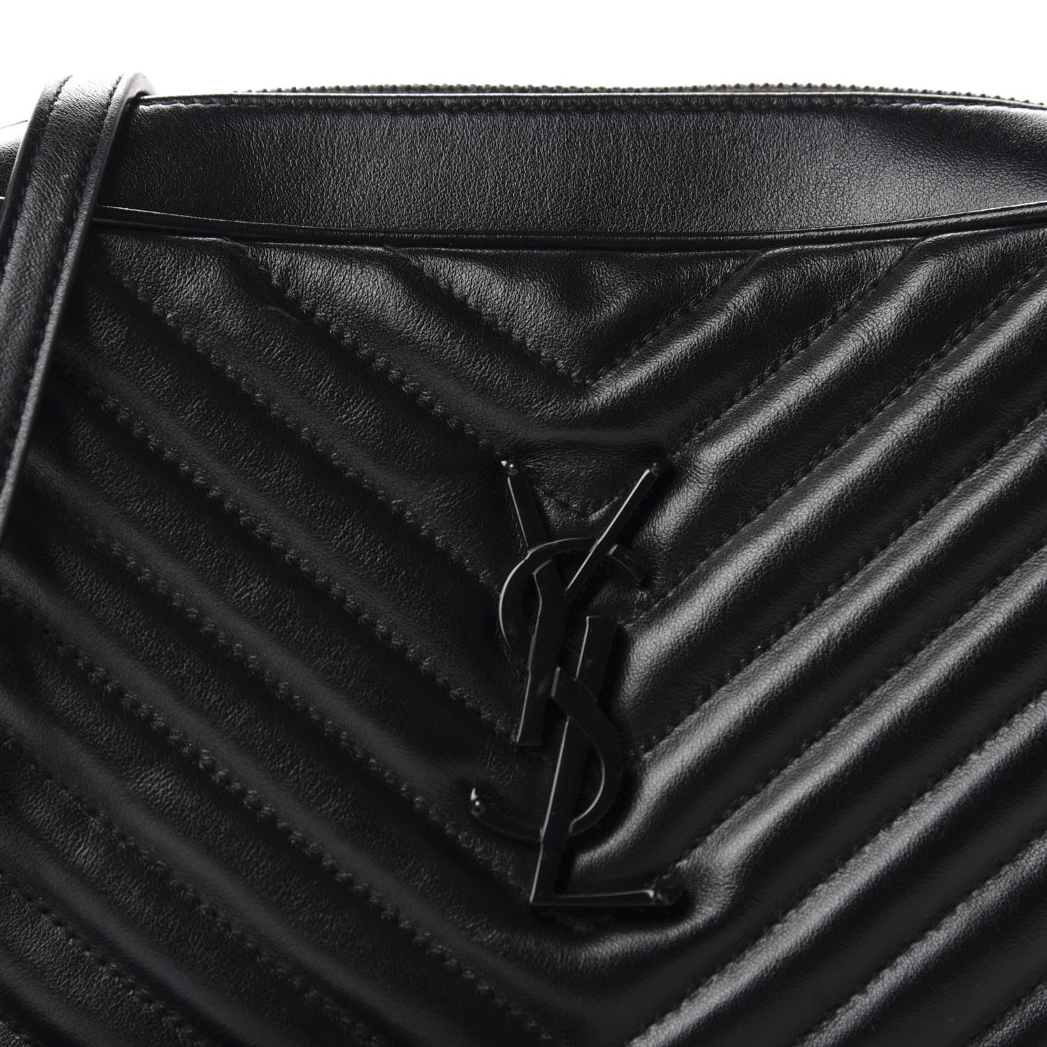 Saint Laurent Calfskin Matelasse Monogram Lou Camera Bag Black 10 of 11