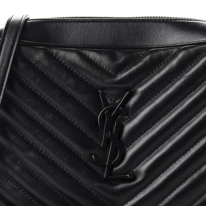 Saint Laurent Calfskin Matelasse Monogram Lou Camera Bag Black 10 of 11