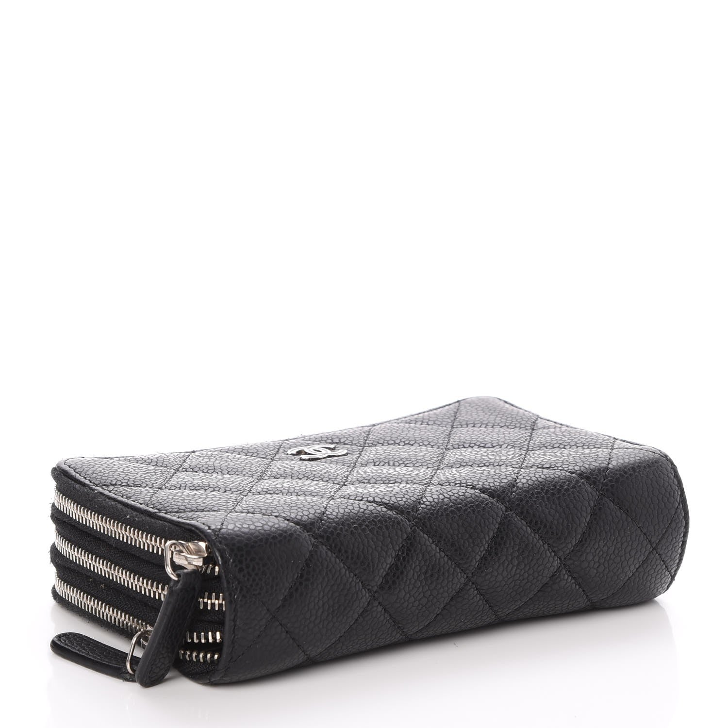 Chanel Caviar Quilted Zip Around Phone Holder Black 4 of 7