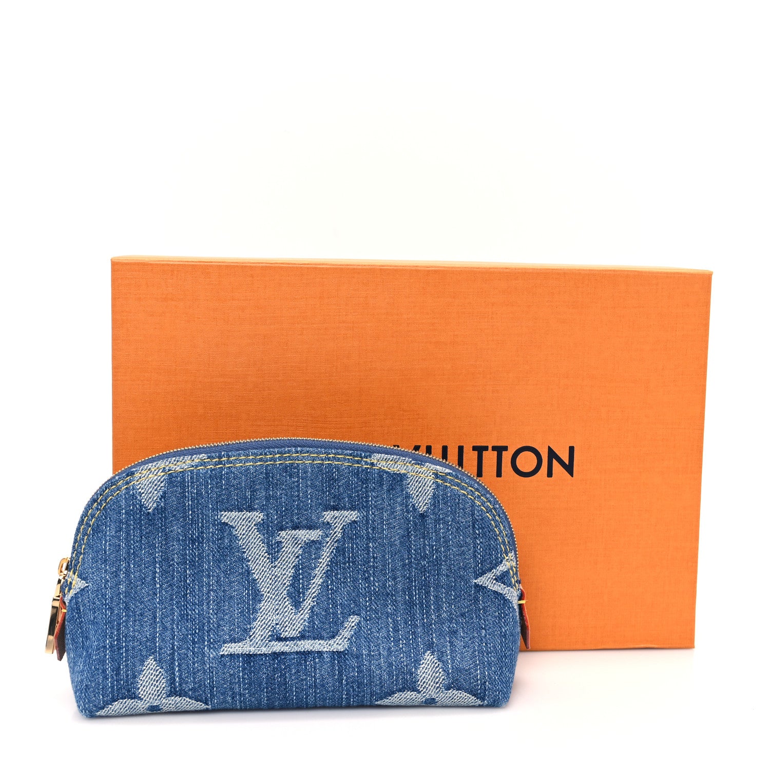 Louis Vuitton Denim Giant Monogram Pochette Cosmetique PM Denim Blue 8 of 8