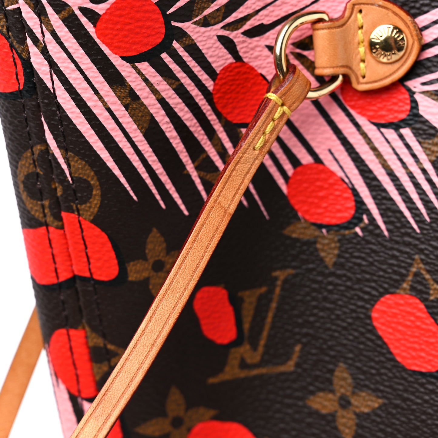 Monogram Jungle Dots Neo Neverfull MM Sugar Pink Poppy