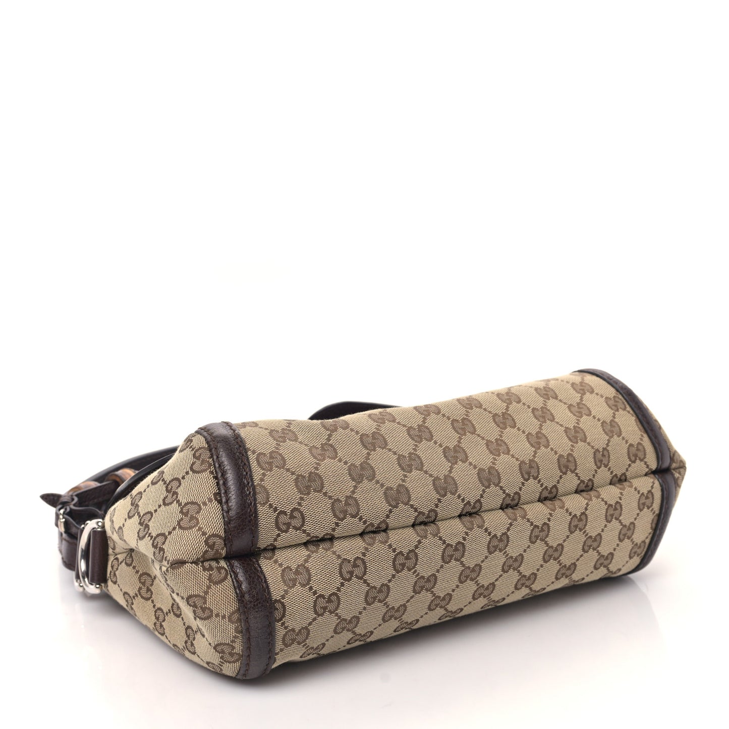 Monogram Medium Techno Horsebit Shoulder Flap Bag Dark Brown