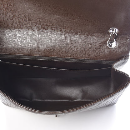 Chanel Caviar Quilted Maxi Single Flap Dark Brown 9 of 12