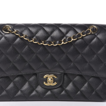 Chanel Caviar Quilted Medium Double Flap Black 10 of 21